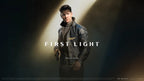 Promotional image for 'First Light' with a character in a leather jacket against a dark background.