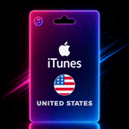iTunes gift card with Apple logo and United States label on a dark background