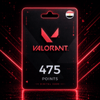 Valorant digital points card with red and black design on a dark background